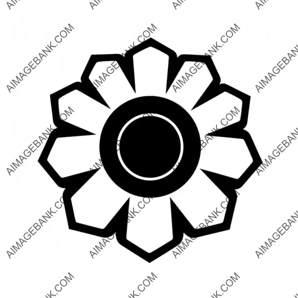 Simple Style Vector Image in Basic Flat Black and White