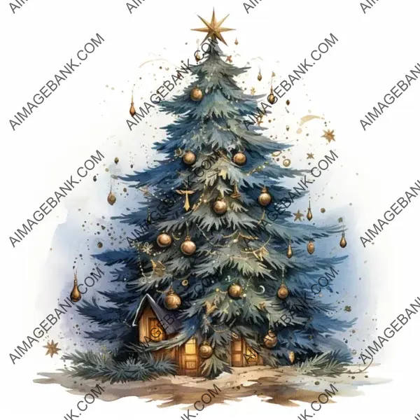 Playful Christmas Tree Clipart for Festive Projects