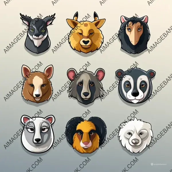 Vector Icons: Animal Icon Digital Stickers