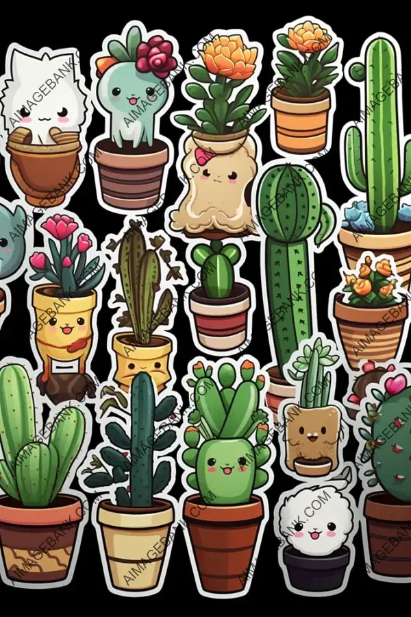 World&#8217;s Best Cactus Love Stickers Collection