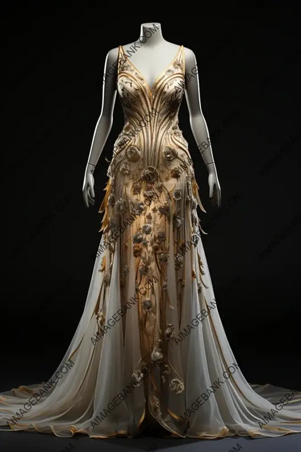 Gorgeous Gatsby-Style Evening Gown with Opulent Details