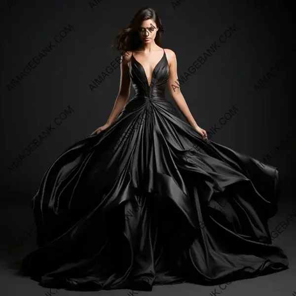 Gorgeous Sultry Evening Gown with a Black Hole Effect