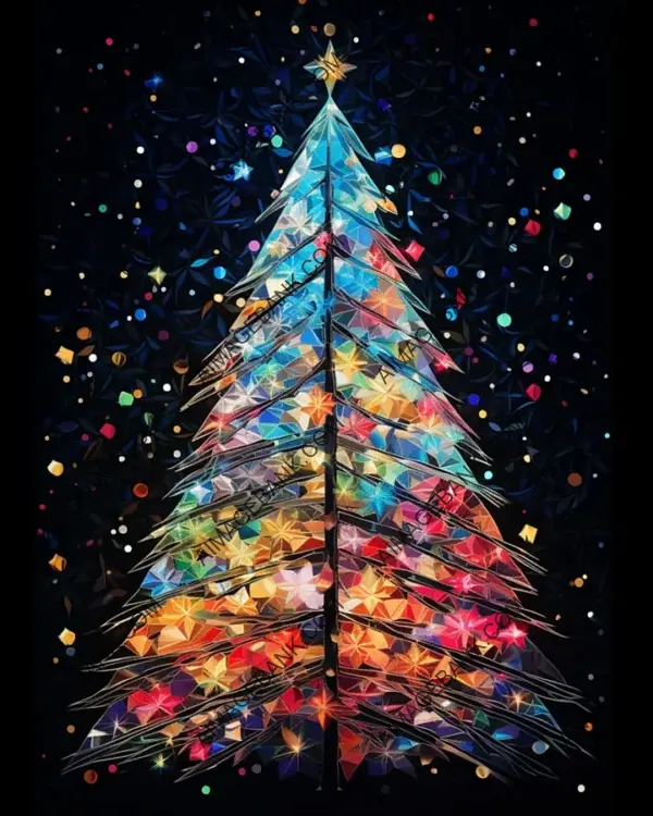 Beautiful Christmas Tree Lights Illumination