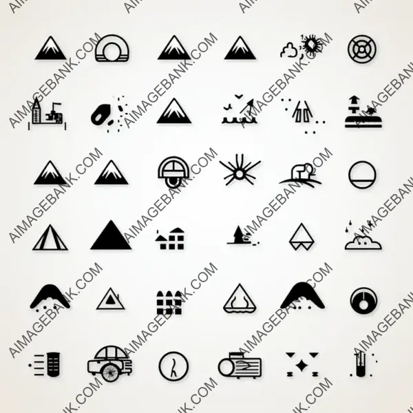 Black and White Pixelated Desktop Icons