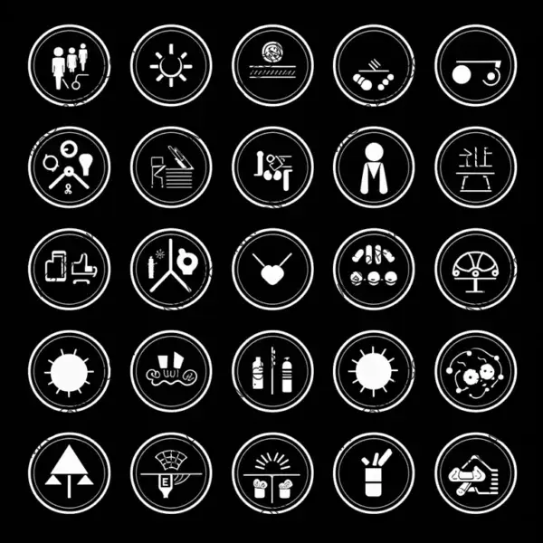 Generate Black Pictogram Icons, Please