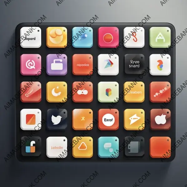 Sleek App Icon Set with Minimalist Design