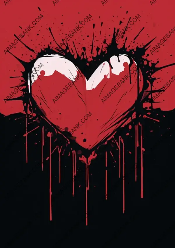 Symbol of Heart in Comic Book Style