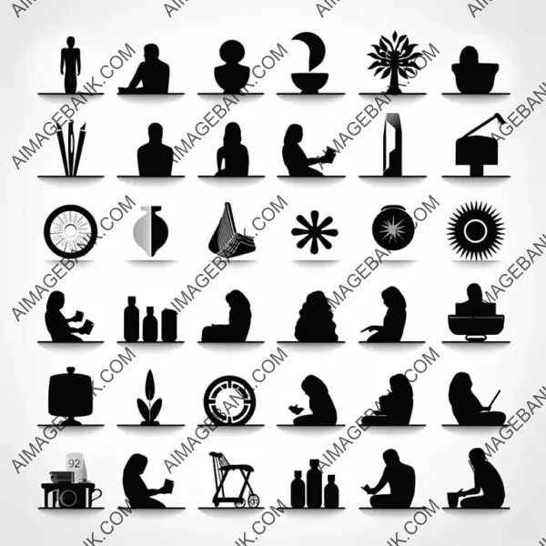 Silhouette-Style Icons for Collecting Enthusiasts