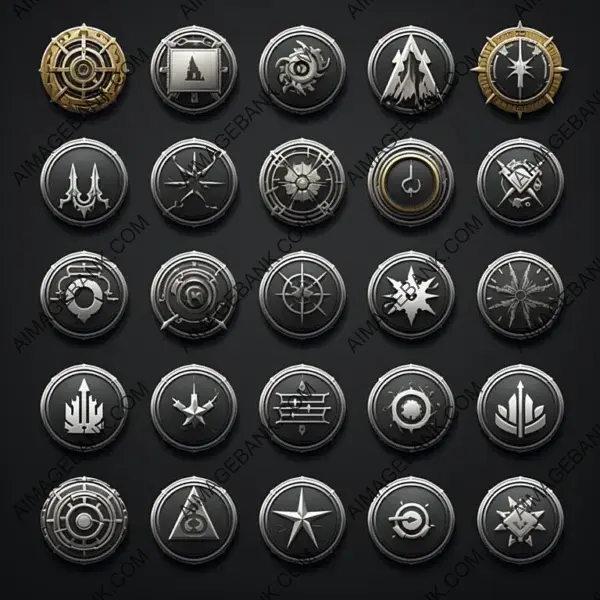 Epic Icon Set with Detailed Design Style