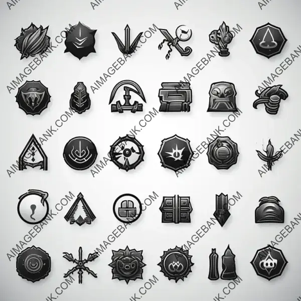 Epic Icon Set with Detailed Design Style