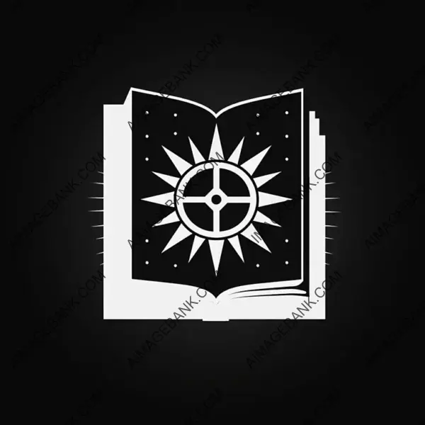 Illustration of a Flat Celestial Book Icon