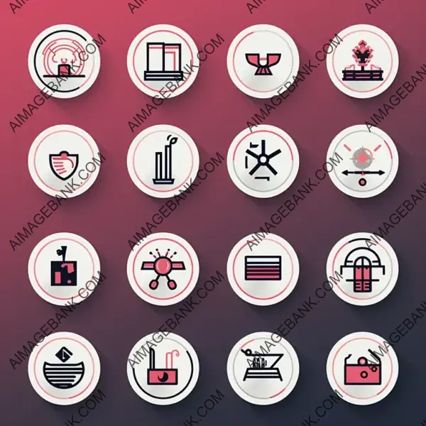 Corporate Iconography Prompt with Flat Design