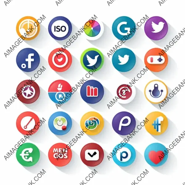 Circular Logo Icons for Social Media