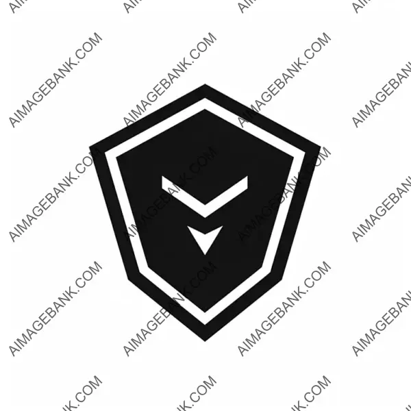 Black Glyph Style Badge Icon: Minimalist Design