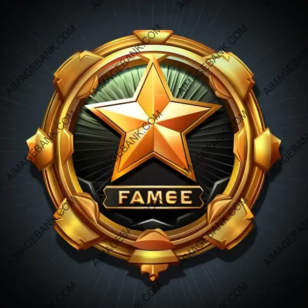 Stylish Fame Badge Medal Icon with Sharp Edges