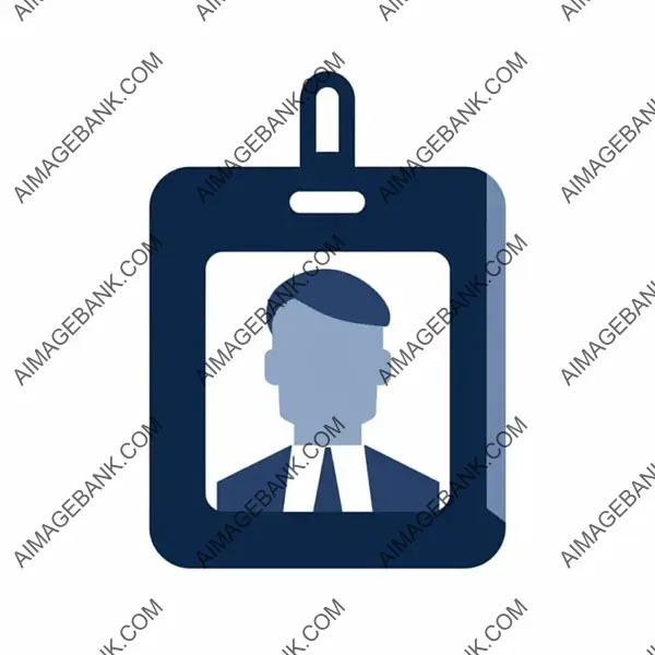 Flaticon Person Office Badge ID Front View