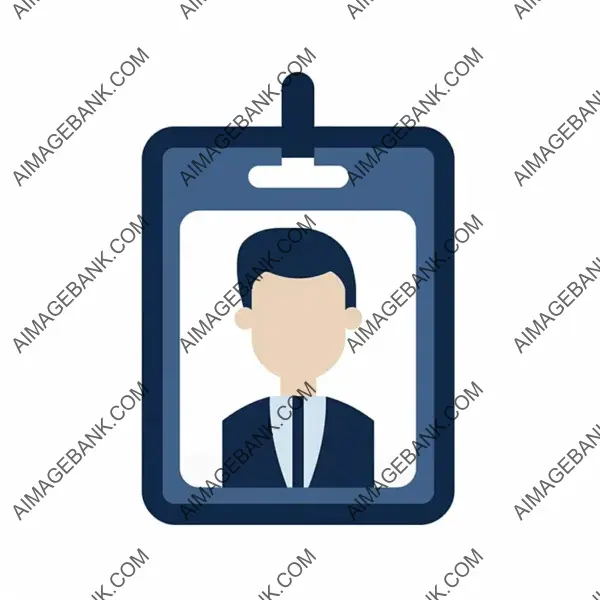 Flaticon Person Office Badge ID Front View