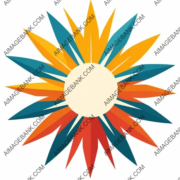 Favicon with Stylized Sun Rays Radiating