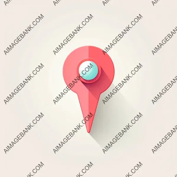 Minimalist Map Pin Symbol: Location Icon Design