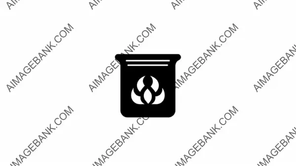 Trash Bin Icon in Simple Style Isolated on White