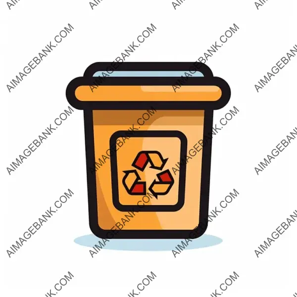 Flat Bin Symbol in Trash Icon