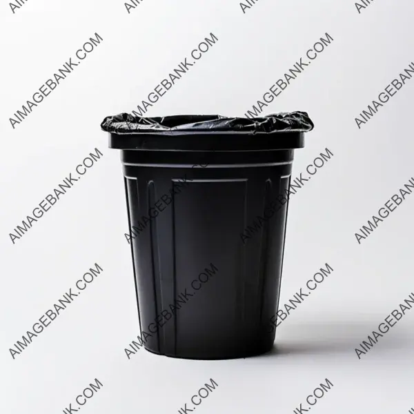 White Trash Can Photo Image: Clean and Crisp