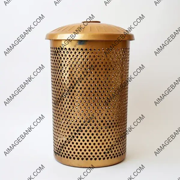 Crisp Image of White Trash Can on a Clean Background