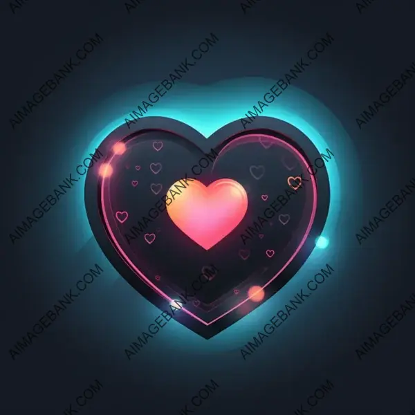 Circular Heart Symbol for Expressing Likes