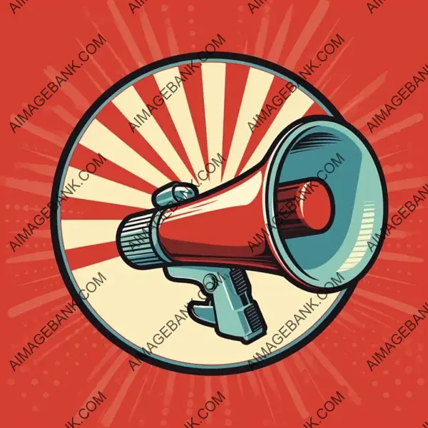 Circular Megaphone Symbol: Loud and Clear Communication