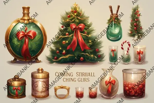 Digital Oil Clipart Set for the Holidays