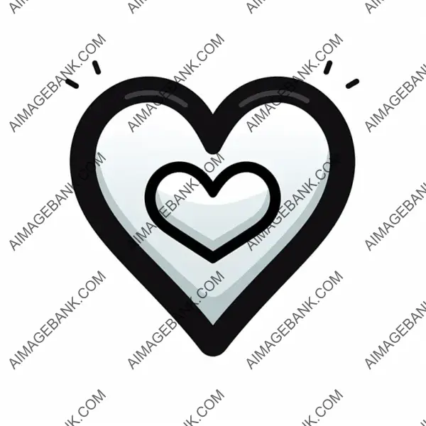 SVG Icon of a Heart Isolated on White Background