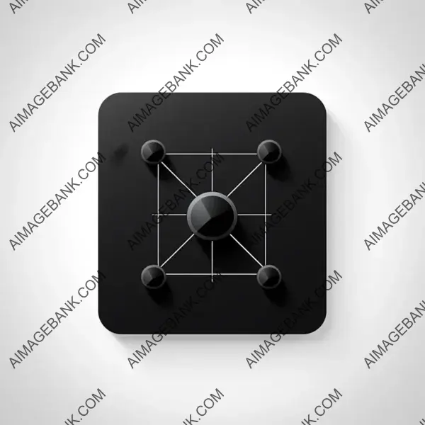 Solid Abstract Black Icon Representing Connection