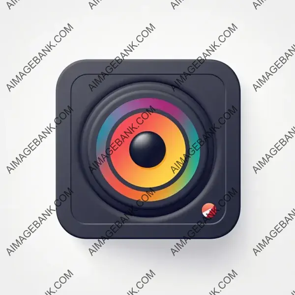 Gyro Camera App Icon: Rectangular White