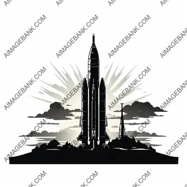 Silhouette of Anti-Ballistic Missile Bomb