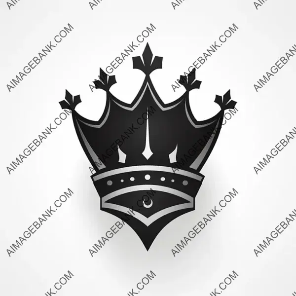 Heraldic Shields with Crown: Black Silhouette