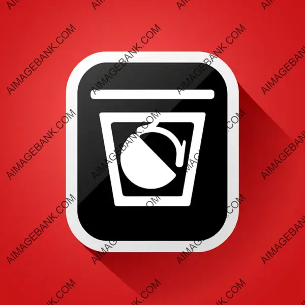 Trash Bin Delete Icon with Recycle Symbol