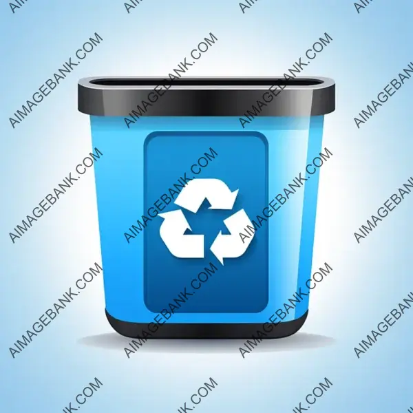 Trash Bin Delete Icon and Recycle Symbol