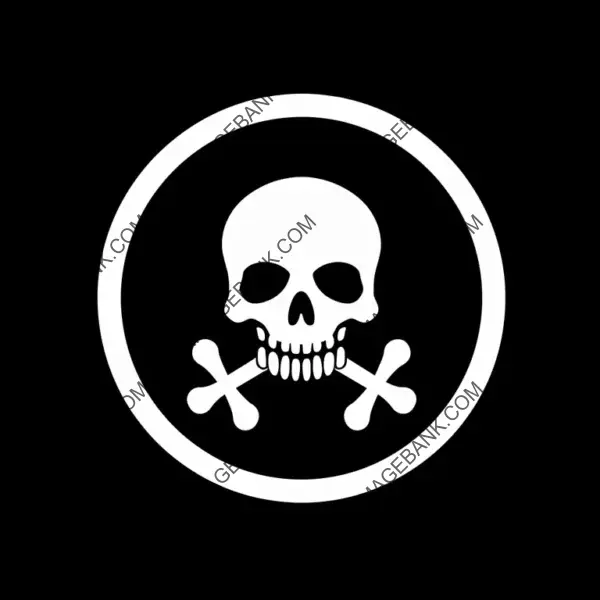 Basic Fill Icon of Skull and Bones in White