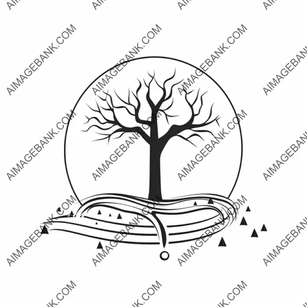 Tree Planting on White Background &#8211; 2D Vector Illustration