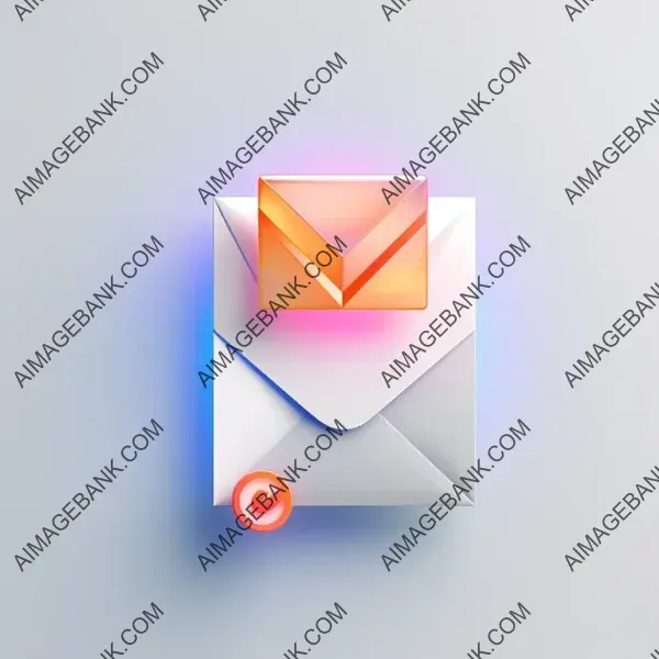 Email Sent Illustration with Check Mark in Modern 3D Style