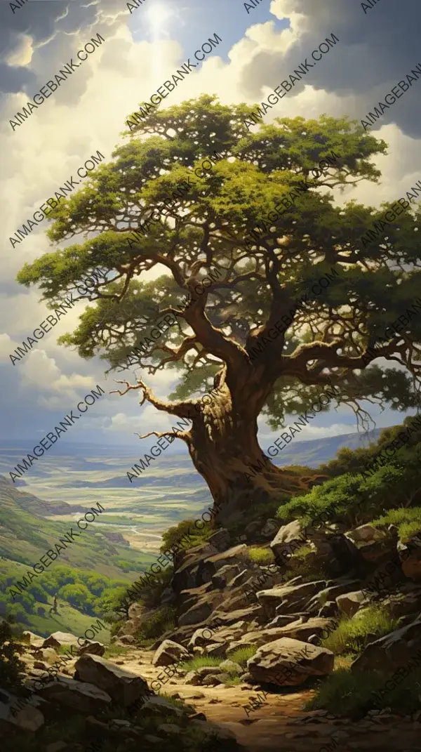 Majestic Giant Oak Tree Top &#8211; Surreal Canopy