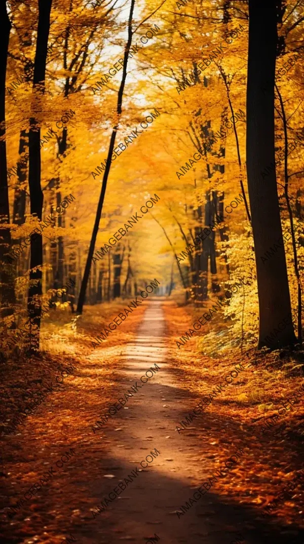 Cinematic Autumn Forest with Vibrant Fall Foliage