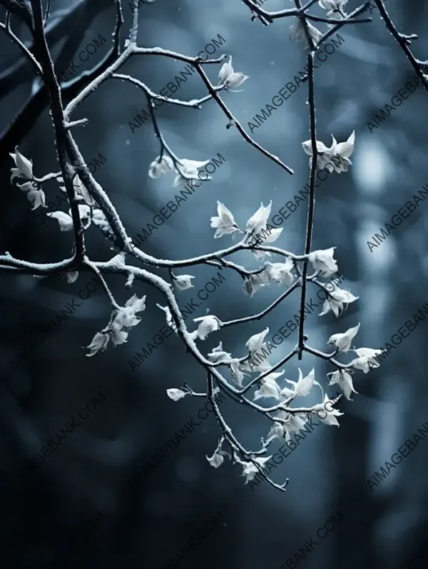 Bright Moon Ascending on a Thin Tree Limb