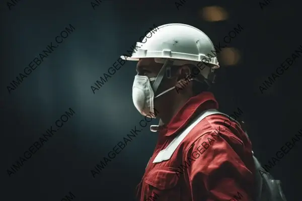 Man in Overalls and White Work Helmet