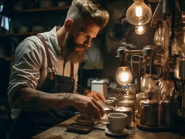 Photography: Hipster Cafe Owner Creating Artisanal Coffee