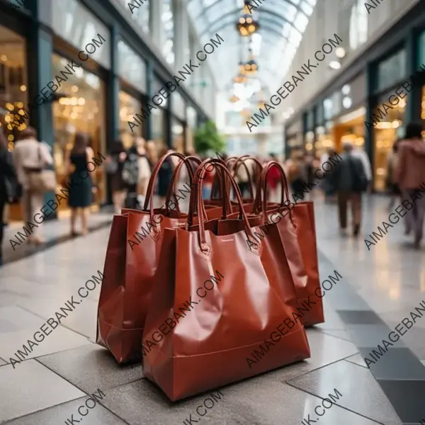 Modern Shopping Mall with Blurred Background