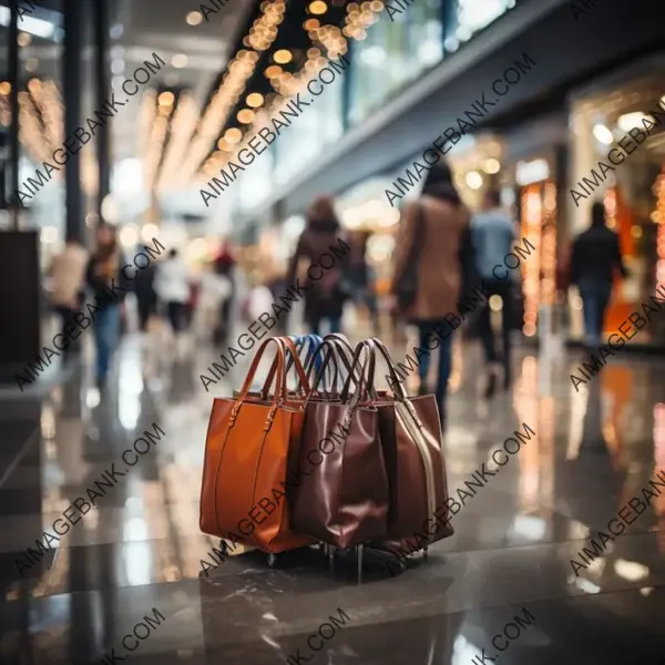 Blurred View of a Modern Shopping Mall