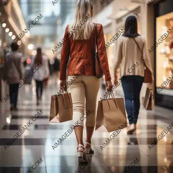 Blurred Contemporary Shopping Mall Scene