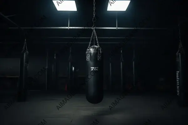 Close-up of a Punching Bag in a Boxing Gym