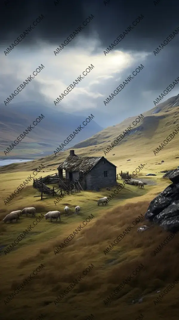 Highland Shepherd&#8217;s Hut in Beautiful Landscape